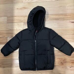 Swiss Tech Kids Black Hooded Puffer Jacket